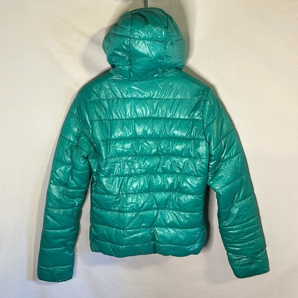 TerraNova Giubbotto short jacket women small puffer hooded Green Coat - Picture 3 of 6